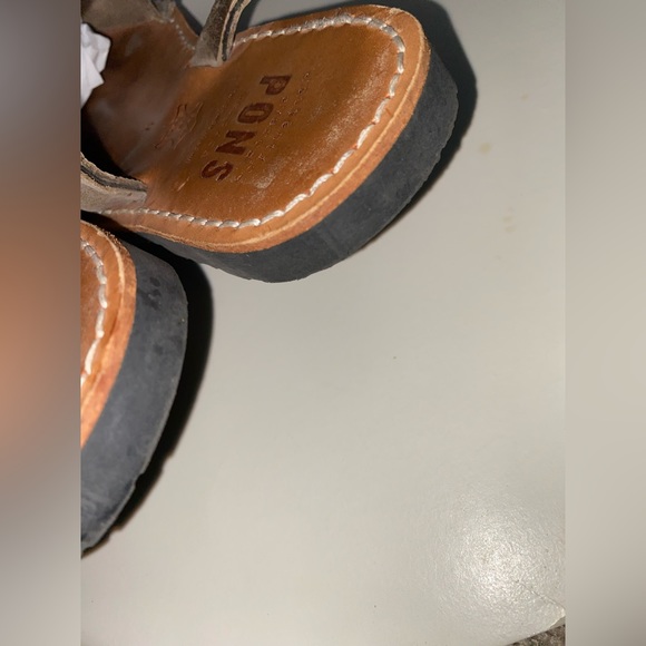 Pons Leather Slingback sandals Sz 9 Women’s - Picture 8 of 13